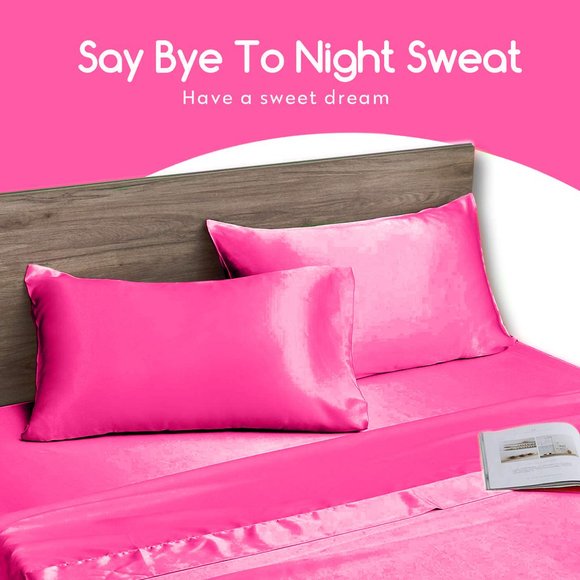 Oussum Silk Soft and Comfortable Pillow Case Cover for Hair and Skin Set of 2 - Picture 3 of 11